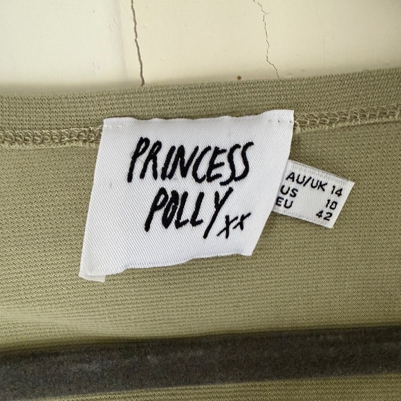 Princess Polly Jamison Reid Crop Top Khaki | Size US 10 - Picture 7 of 7